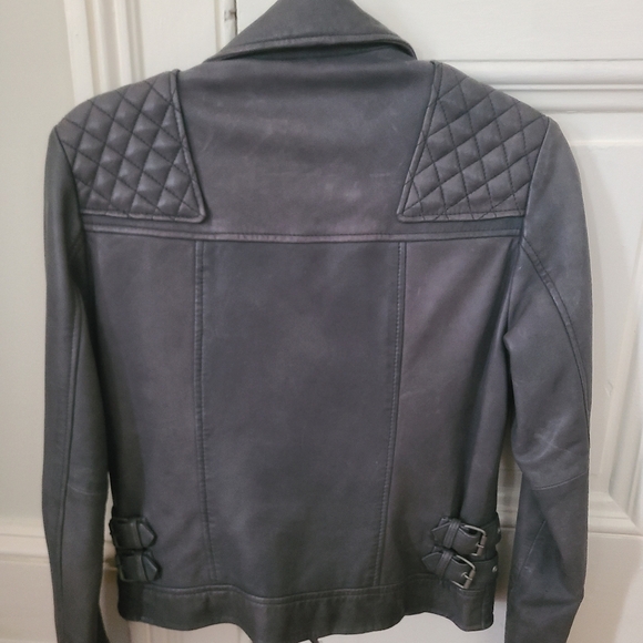 All Saints Riders Hawk Leather Jacket - Picture 4 of 4